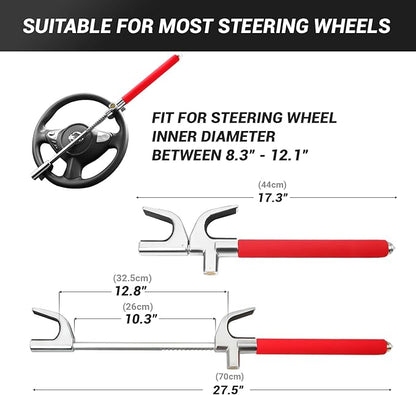 Steering Wheel Lock Universal Adjustable with 3 Keys