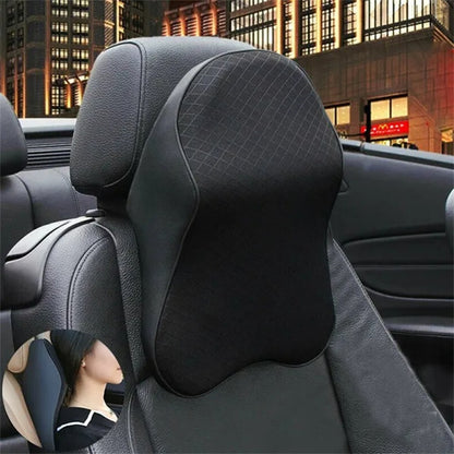 Breathable Mesh Fabric Memory Foam Car Seat Headrest